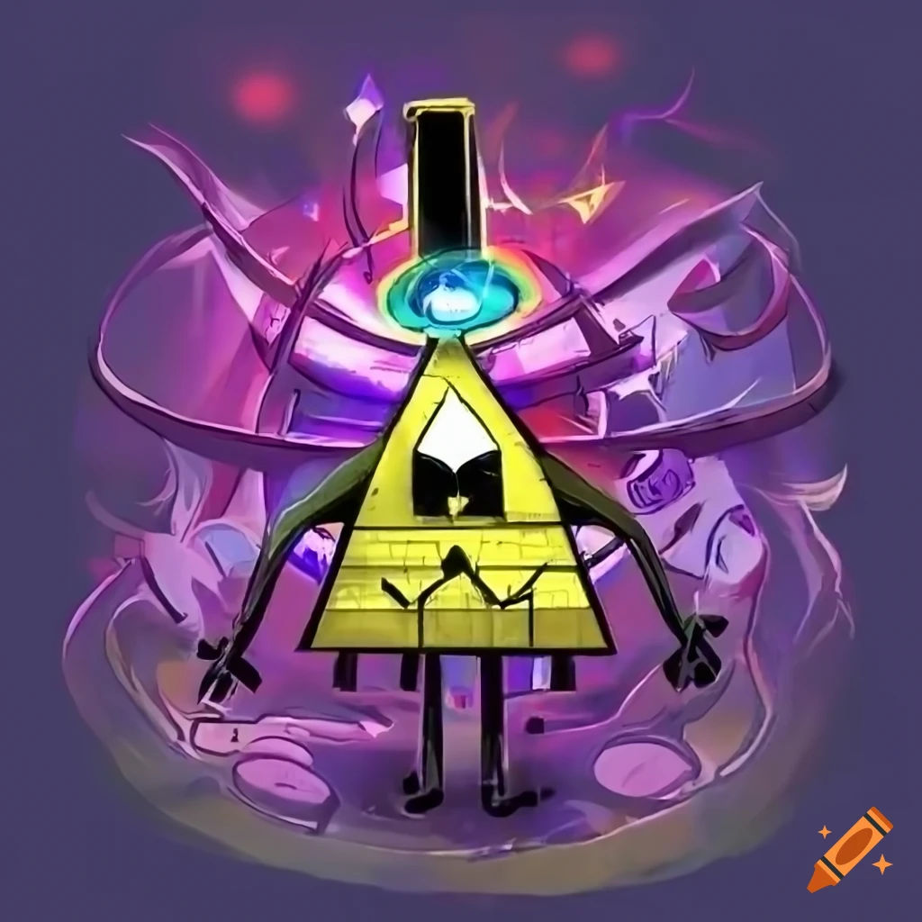 Wallpaper #yGeGApMBSpphPi3-qq-c21 Art of Bill Cipher from Gravity Falls on Craiyon