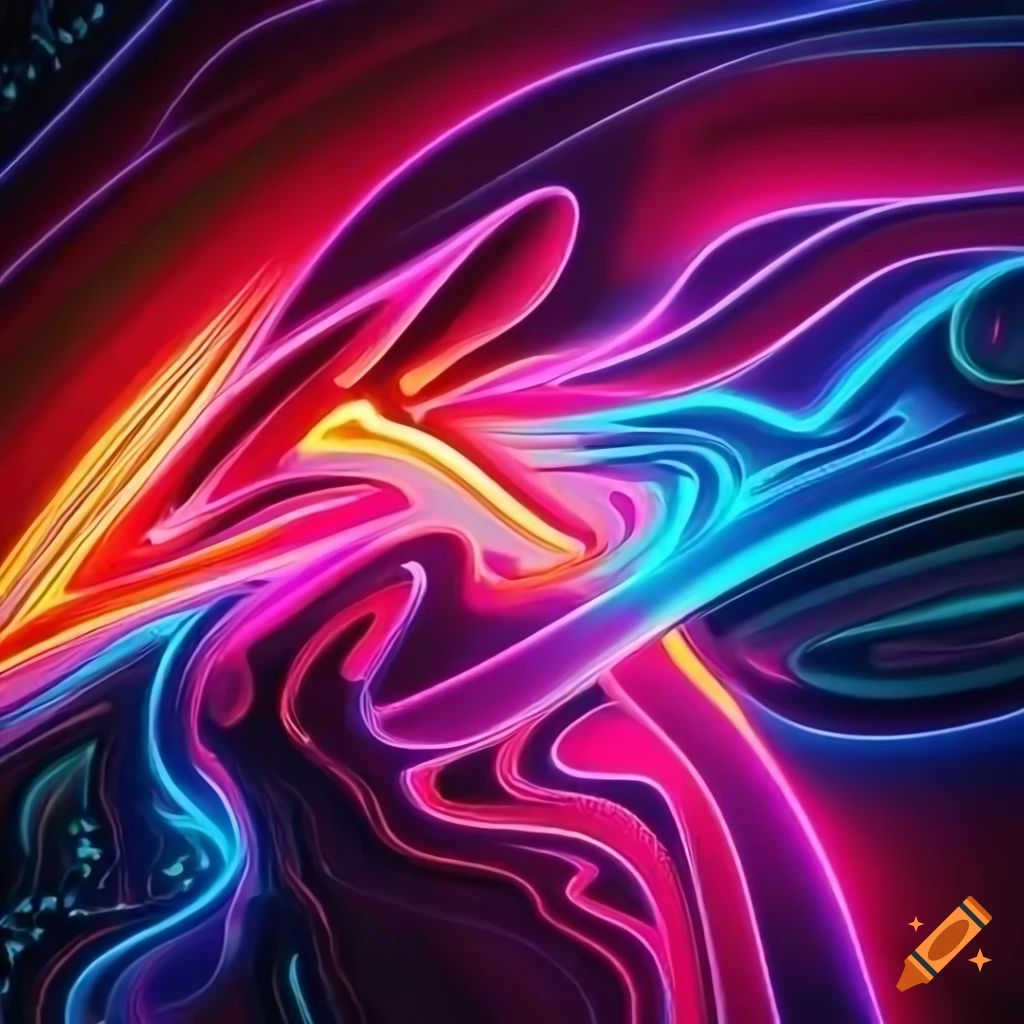Wallpaper #LWek7JIBSpphPi3-nlTW90 Abstract Neon 3D Wallpaper on Craiyon