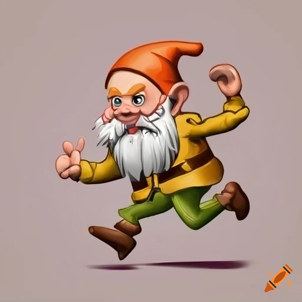 Wallpaper #avA6gJcBi4JM6agGWiFc57 Cartoon of a Terrified Dwarf Running Away