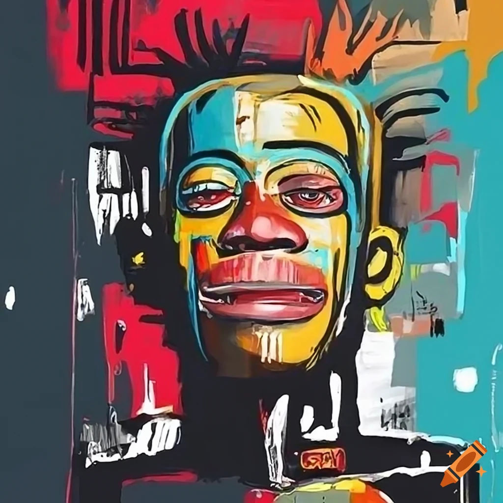 Wallpaper #7FhBNJMBzN9vxX34ITuA282 Gangster Cop Painting with Basquiat Symbols