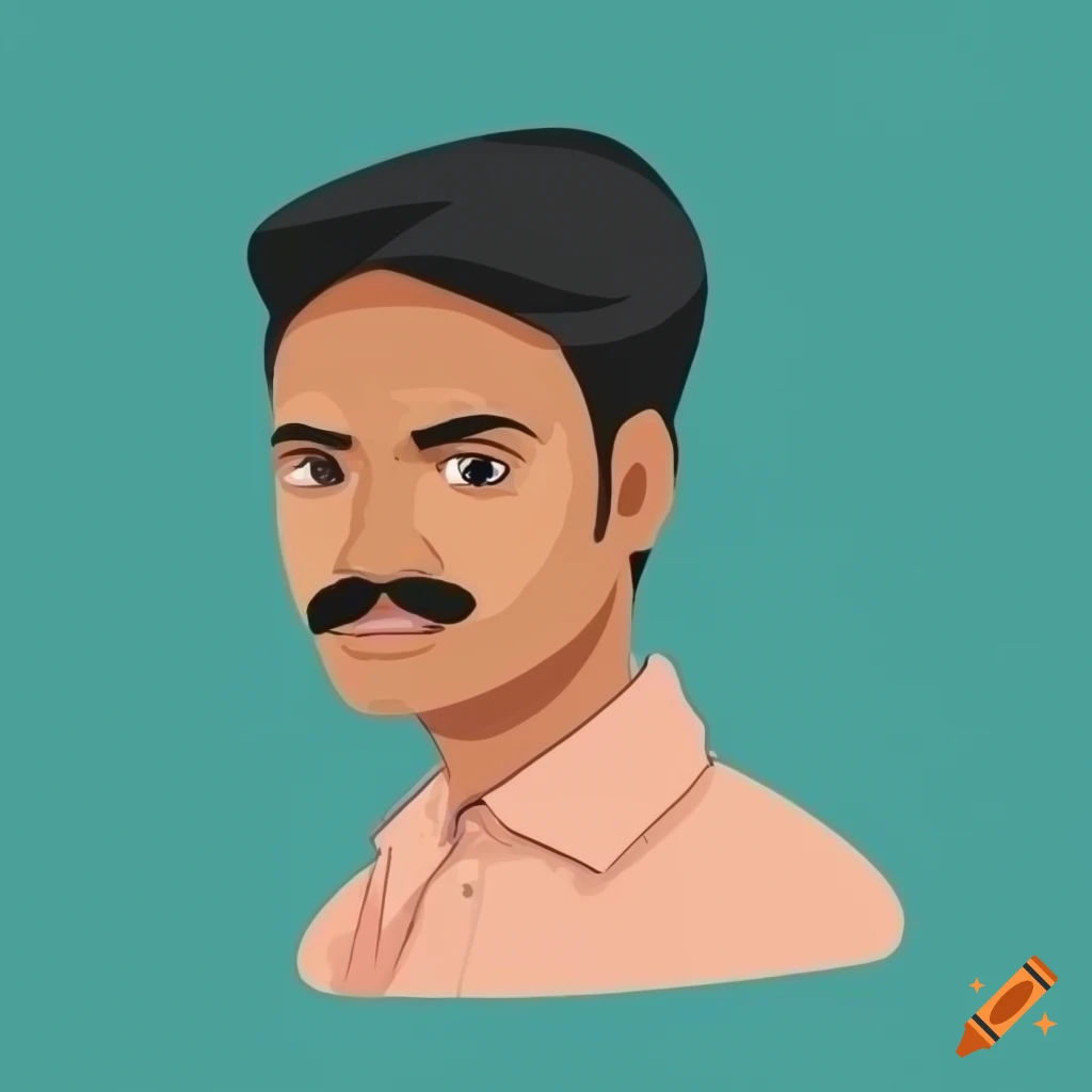 Wallpaper #JneBJ5MB-pgBXx60B6YM238 Vector Ilustrator of a Indian Man Wearing Shirt Pant and Slippers Side