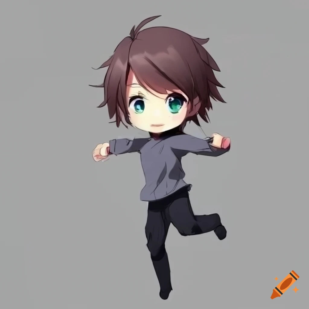 Wallpaper #vQMhY5MBpyOg8YnExNQw414 Simple Chibi Full Body Anime Action Jumping Pose Reference