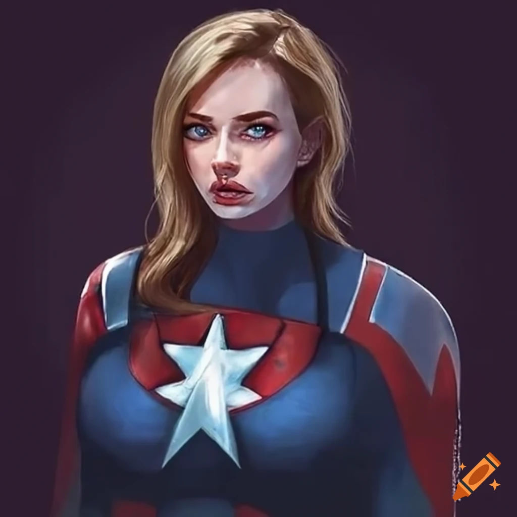 Wallpaper #WDFFNZMB5zzyi_yYylaR160 Female Version of Captain America on Craiyon