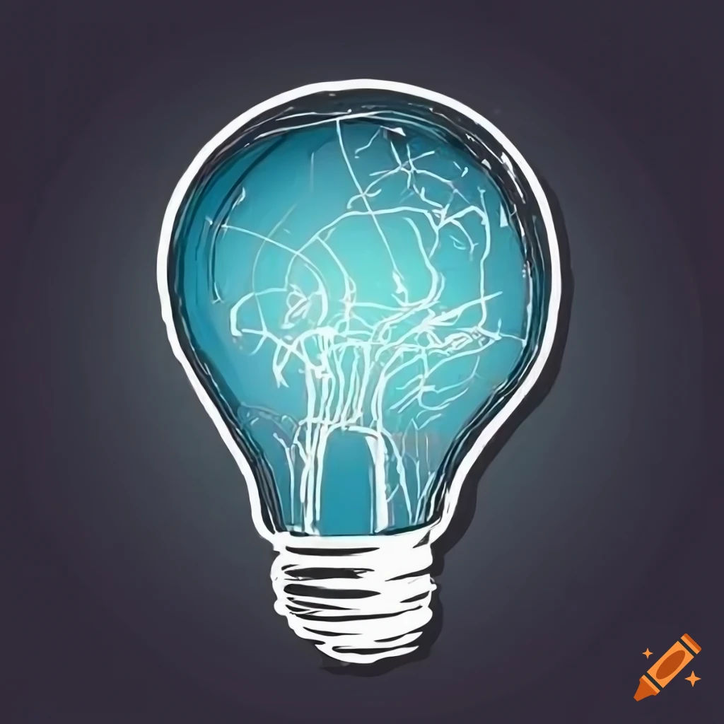 Wallpaper #aWdbBJMBSpphPi3--bfl273 Sticker with White Outline Light Bulb Abstract on Craiyon