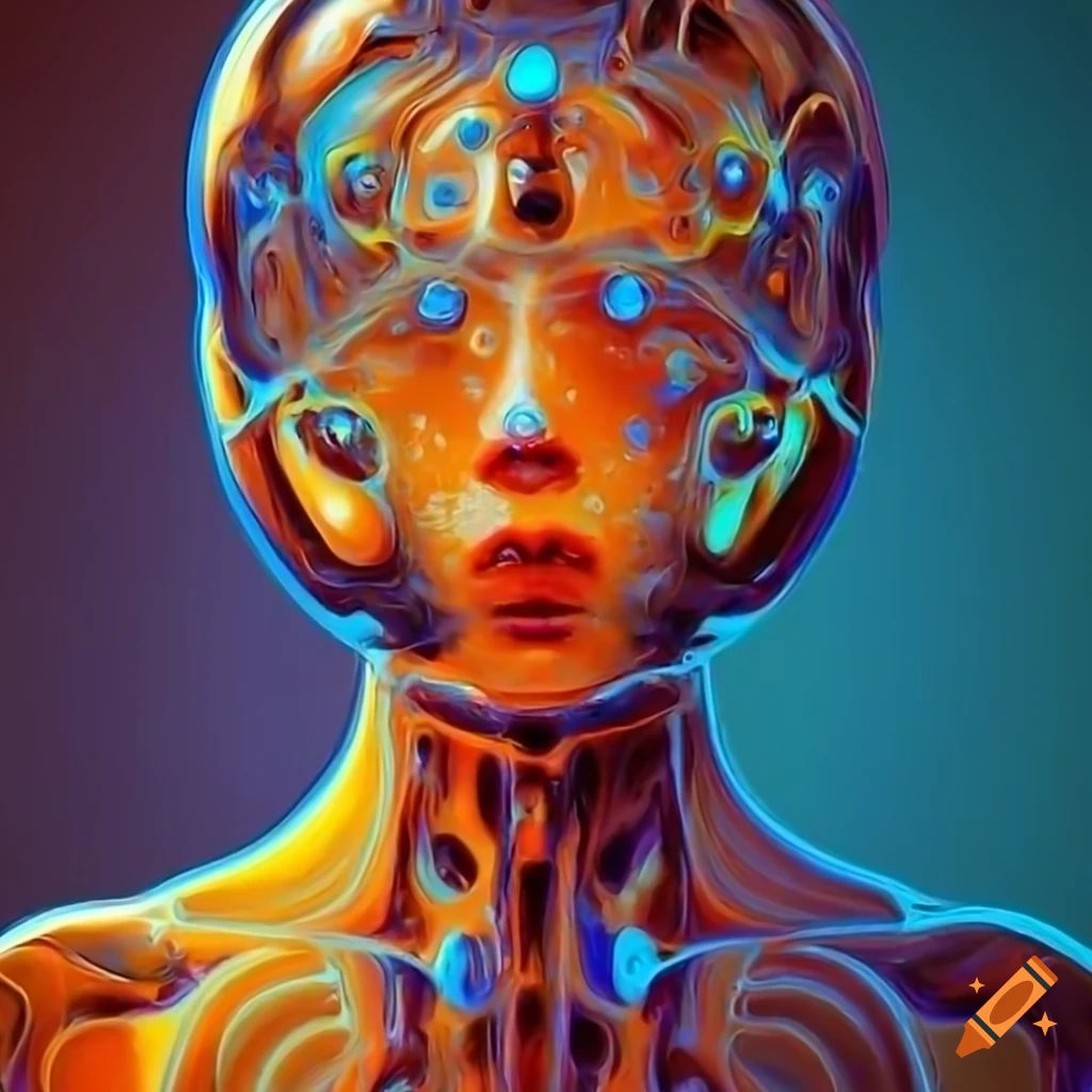 Wallpaper #aWdbBJMBSpphPi3--bfl291 X Ray Biomechanoid Woman Face of C3po in a Detailed Mechanical