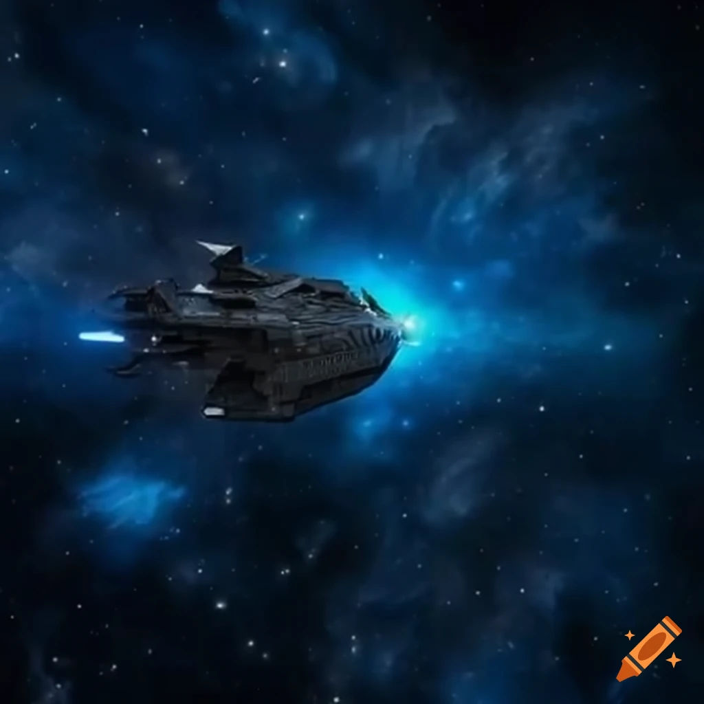 Wallpaper #H2huGZMBSpphPi3-FBdI304 Sci Fi Ship Sailing Through Deep Space on Craiyon