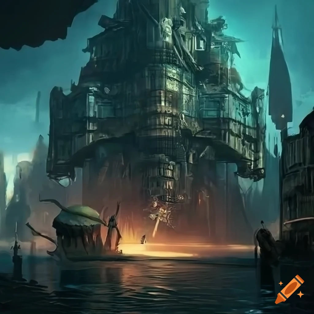 Wallpaper #KO9sS5MBMN-XEVvVwjtk38 Pirate City on the Back of a Giant Turtles Shell Concept Art Details