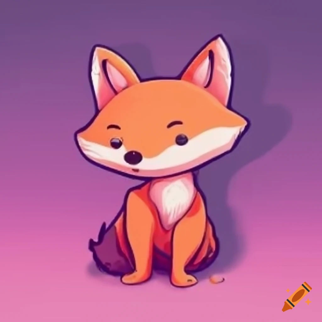 Wallpaper #OmeU-JIBSpphPi3-QYpX402 Cute Pink Cartoon Fox Graphic Sticker on Craiyon