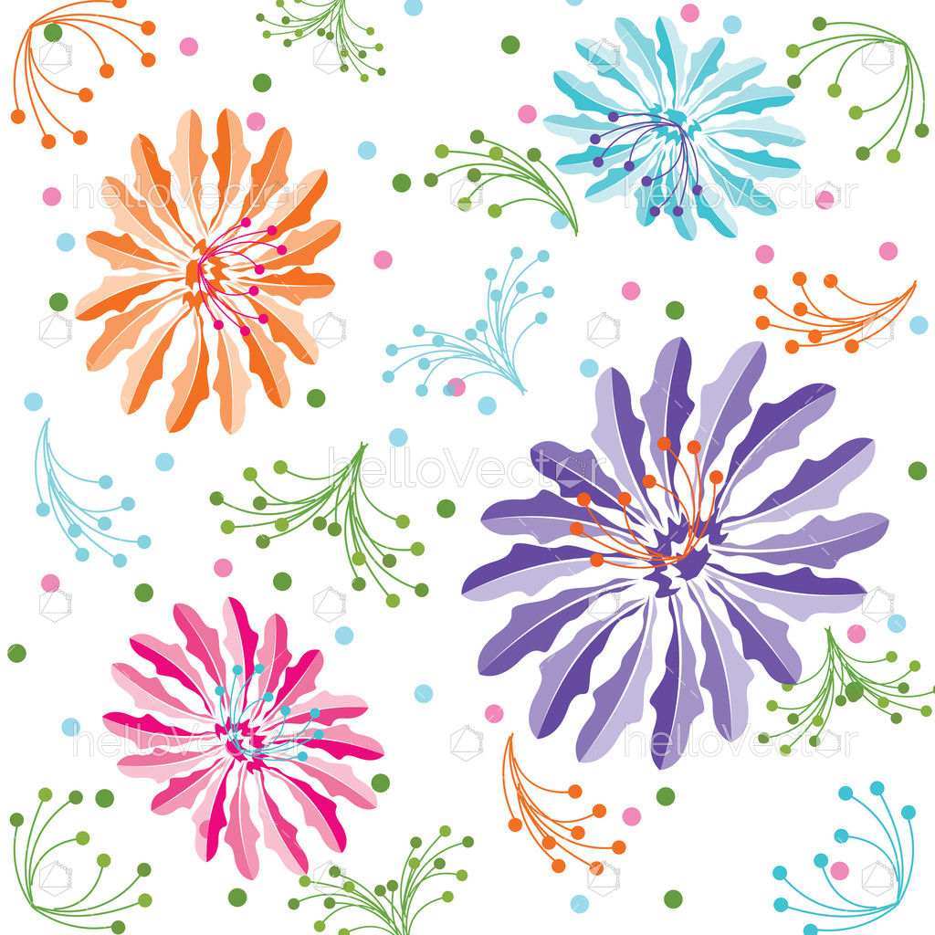 Wallpaper #7wCA644BSdW8dNouOhGM19 Colorful Flower Background Seamless Floral Pattern in Vector