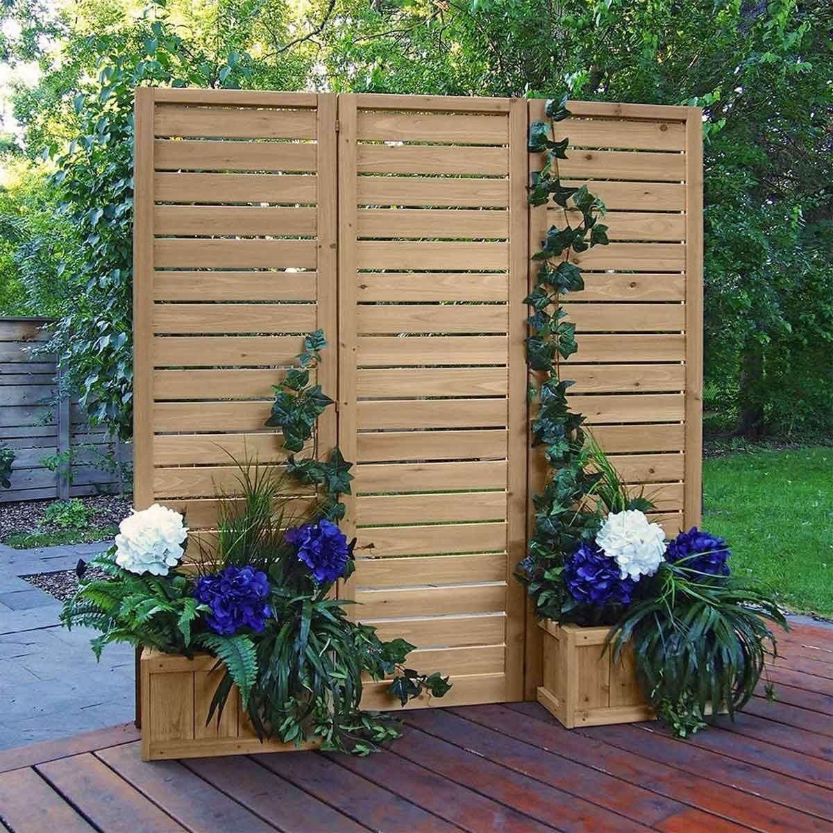 Wallpaper #21B61 20 Outdoor Privacy Screen with Planter Box