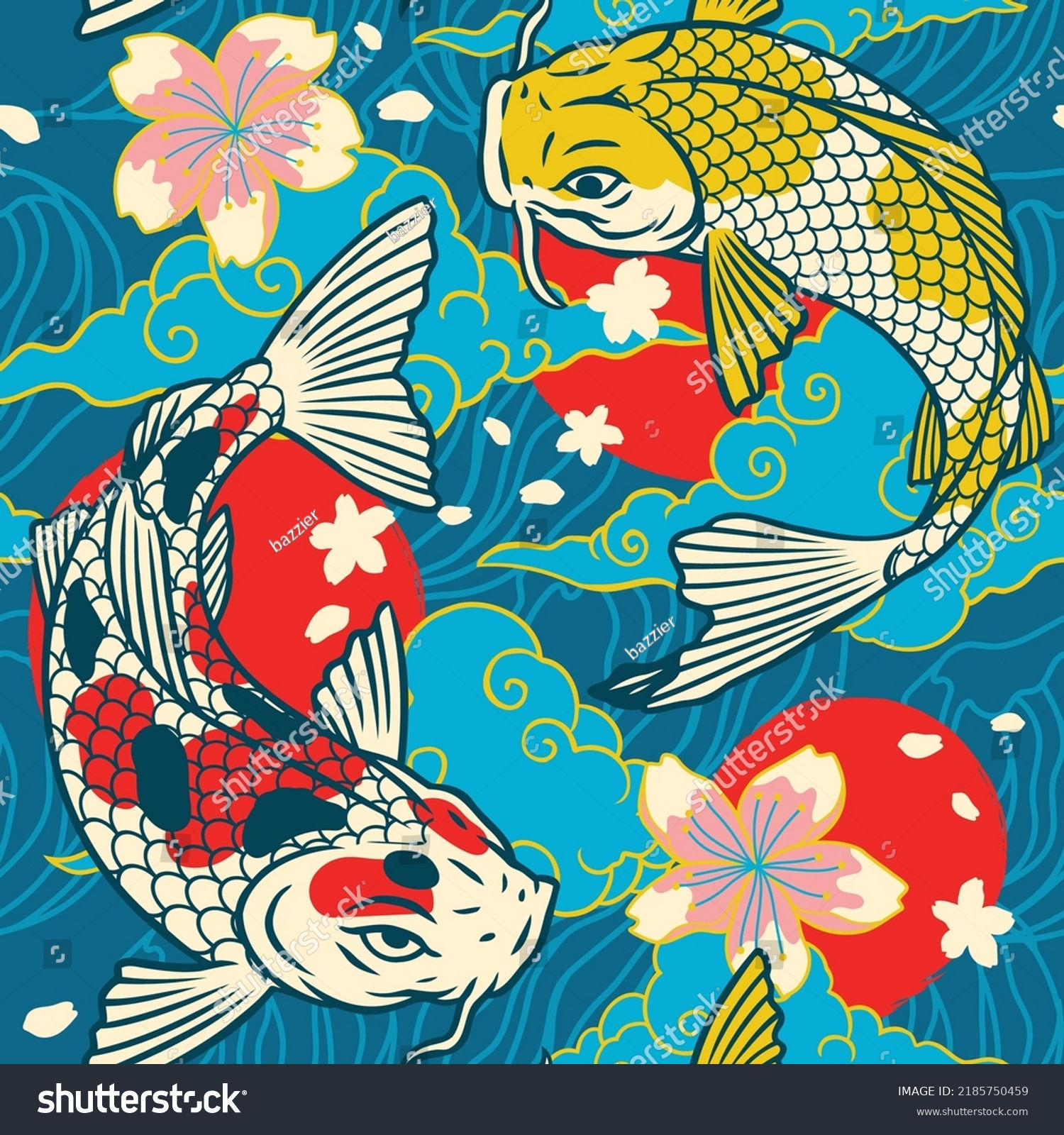 Wallpaper #4f2e6 Koi Fish Heart Original Watercolor Painting Etsy