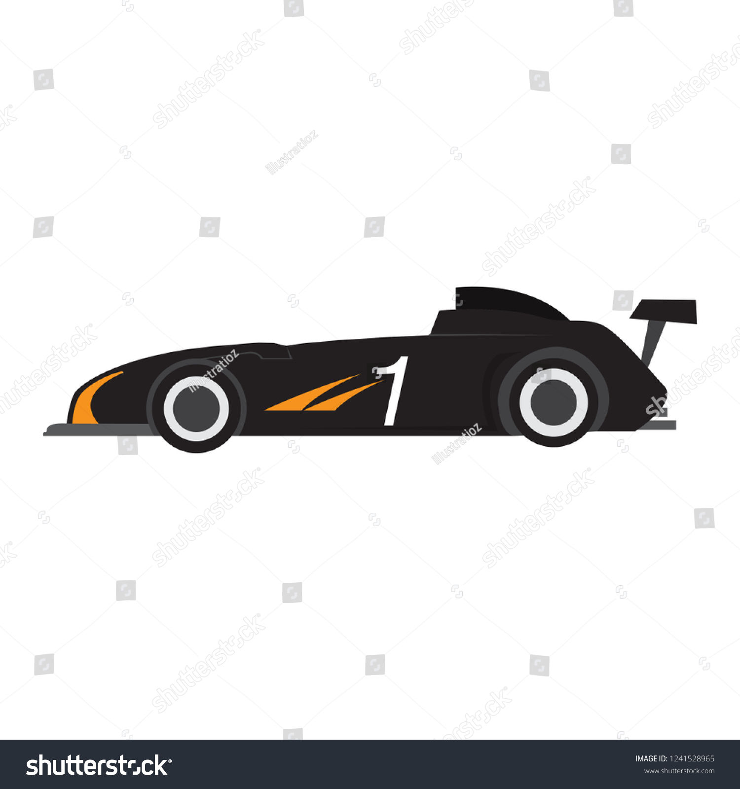 Wallpaper #omepDZMBSpphPi3-A-Z681 Side View Racing Car Vector Illustration