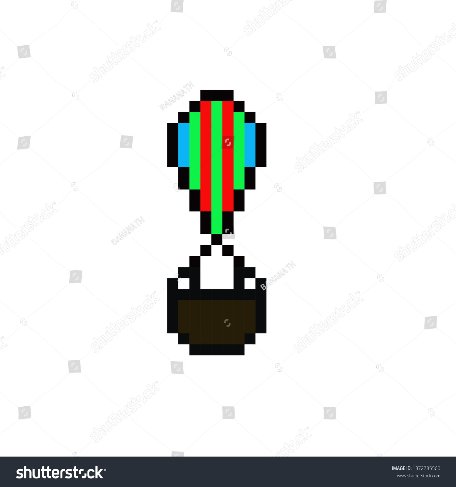 Wallpaper #a0D6MJMBJhL2WPbaiMSr44 Balloon Pixel Art Stock Vector Royalty Free 1372785560 Shutterstock