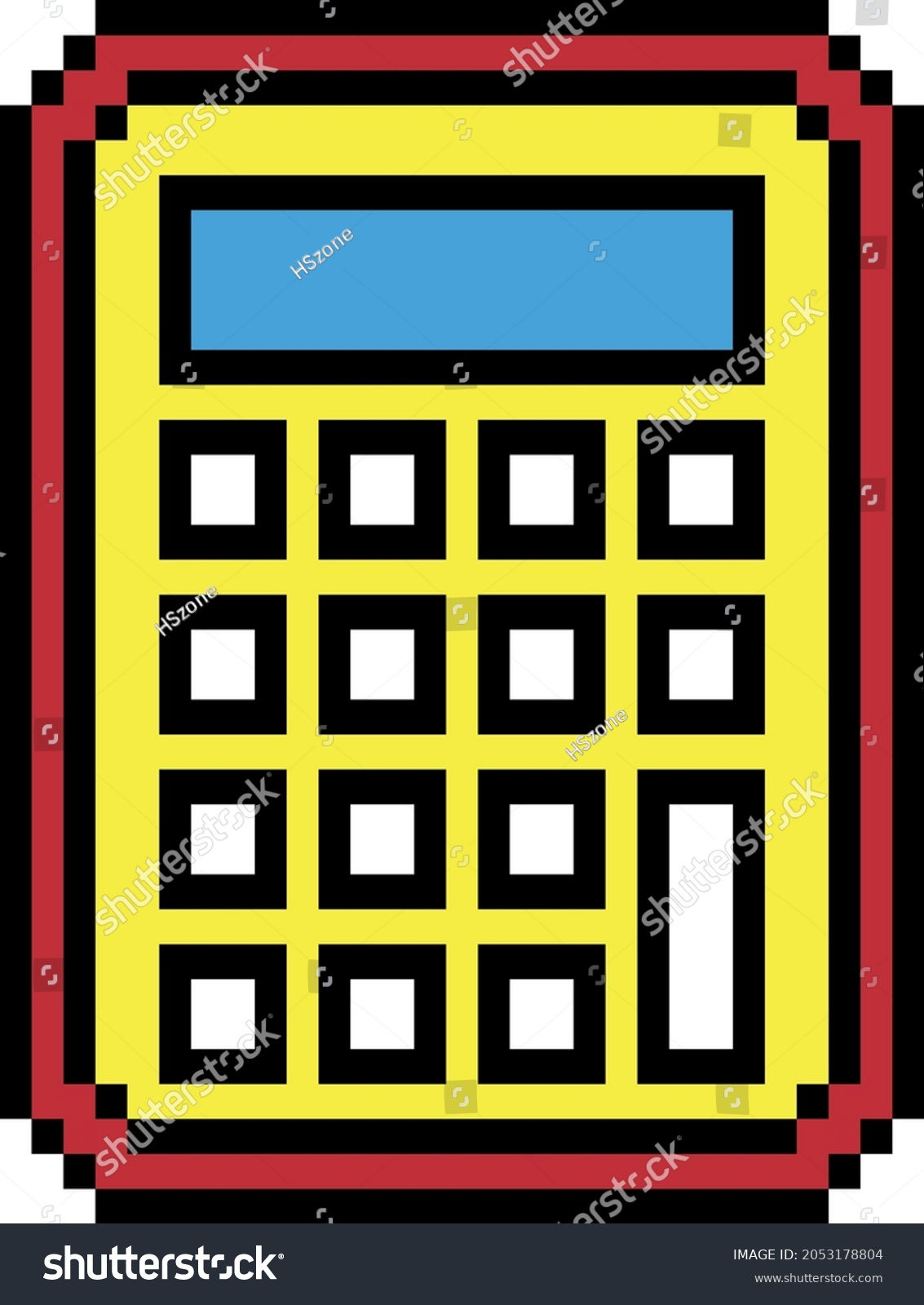 Wallpaper #XmepBpMBSpphPi3-QcIQ26 Calculator Pixel Art Vector Illustration Stock Vector Royalty Free