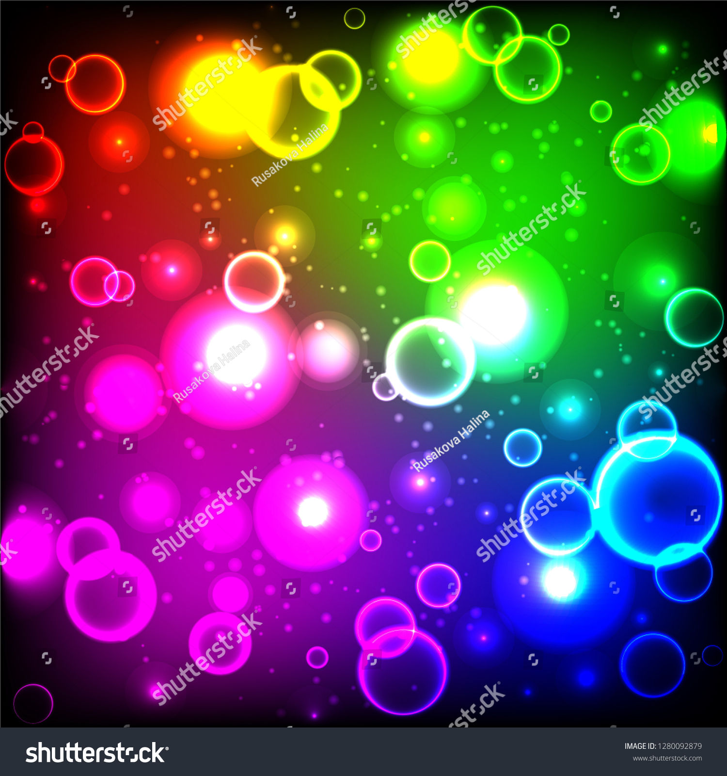 Wallpaper #PfQgOZMBKFX8bn3rinYy28 Rainbow Neon Color Bright Bubbles Abstract Stock Vector Royalty Free