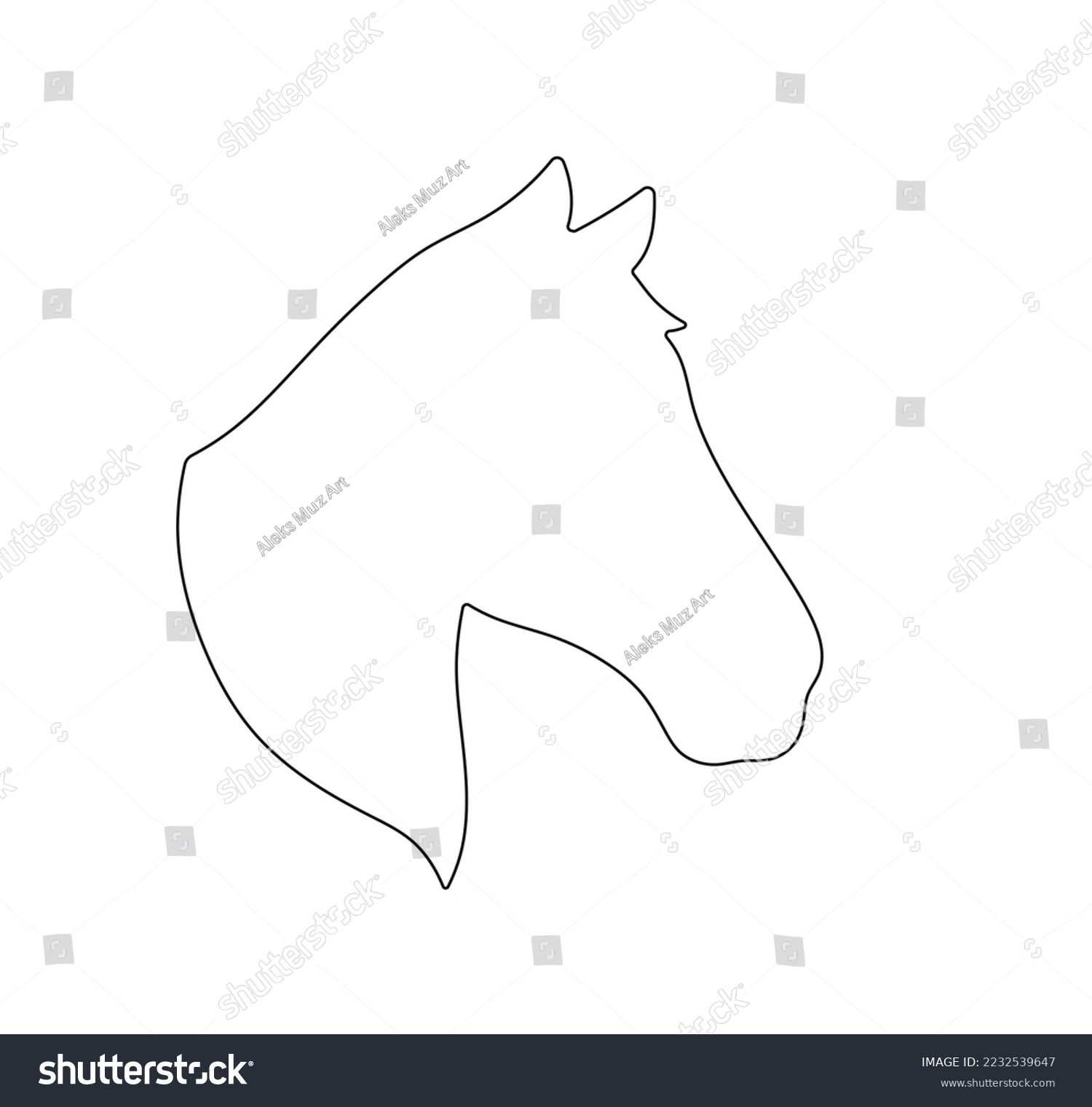Wallpaper #fULzPJMBOBpx0NhmUcKW319 Vector Isolated One Horse Pony Head Stock Vector Royalty Free