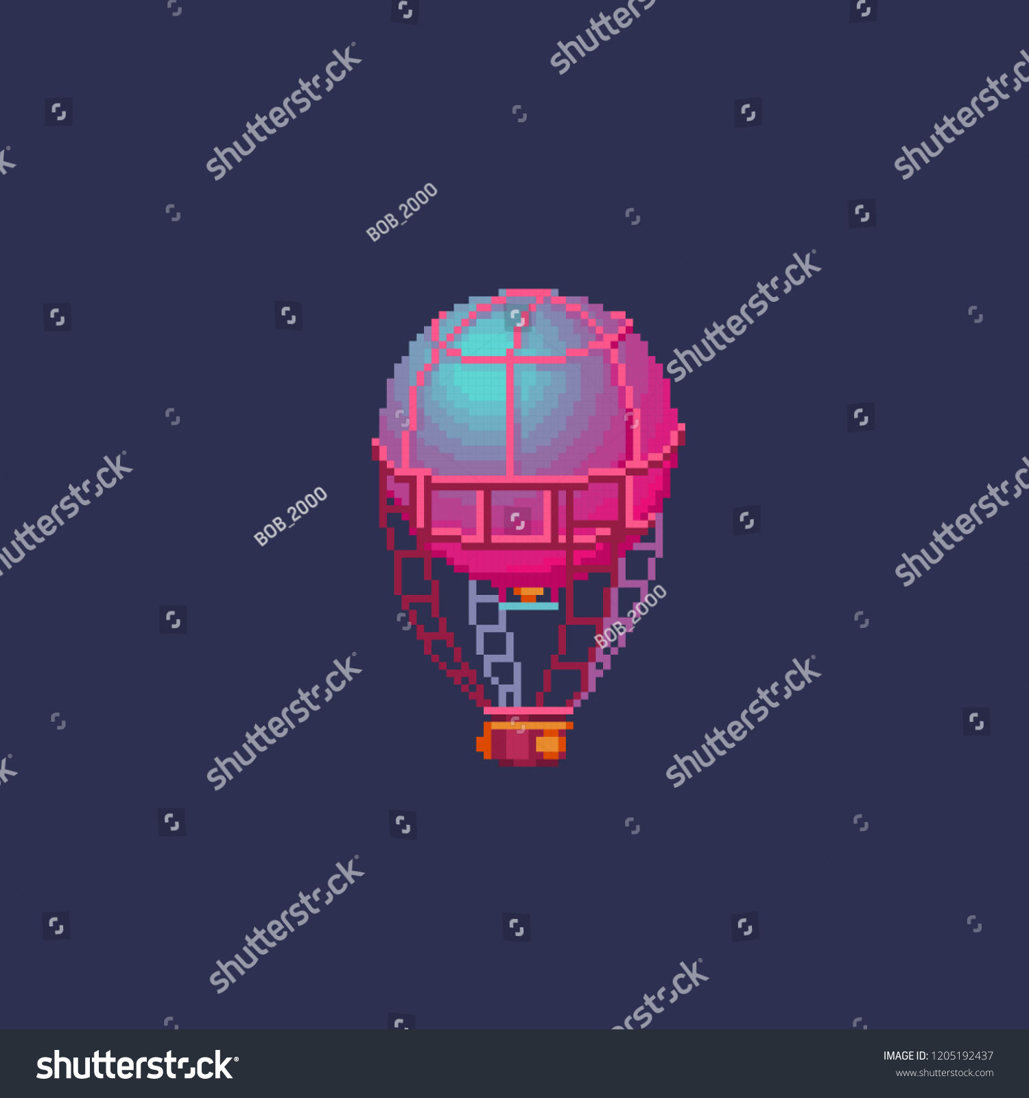Wallpaper #a0D6MJMBJhL2WPbaiMSr91 Cool Vector Balloon Pixel Art Style Stock Vector Royalty Free