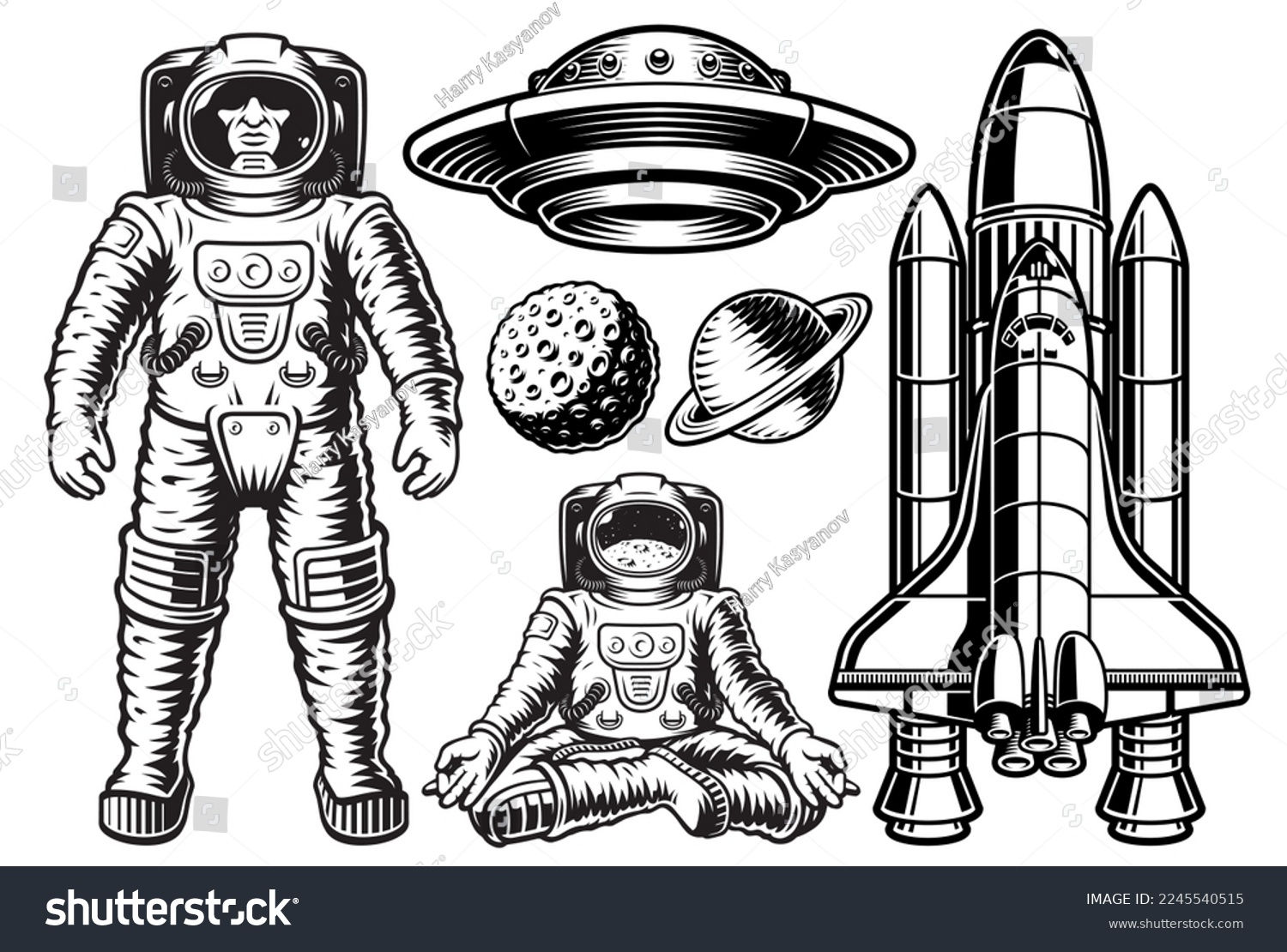 Wallpaper #CGc6B5MBSpphPi3-I8U6183 Space Vector Graphics Set Isolated Elements Stock Vector Royalty Free