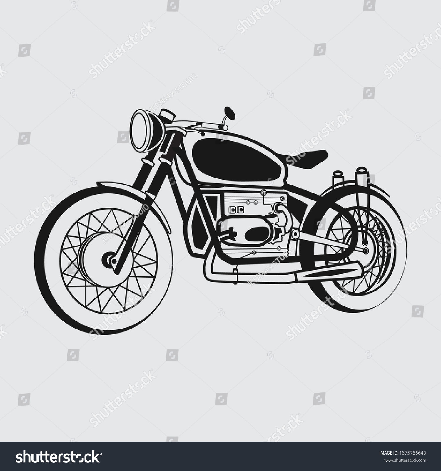 Wallpaper #0cYMM5MBVgN6TXj6yXdh137 Vector BMW Motorcycle Silhouette Lines Black Stock Vector Royalty Free