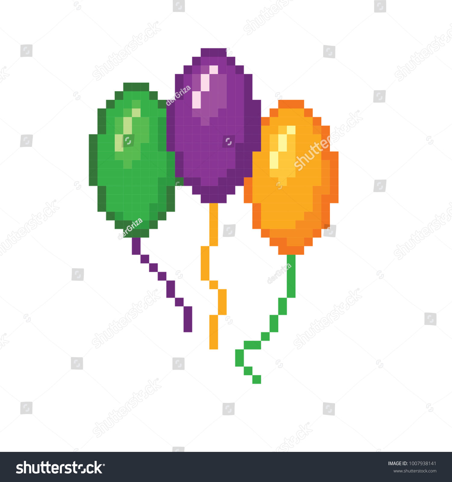Wallpaper #a0D6MJMBJhL2WPbaiMSr88 Mardi Gras Balloons Pixel Art Old Stock Vector Royalty Free