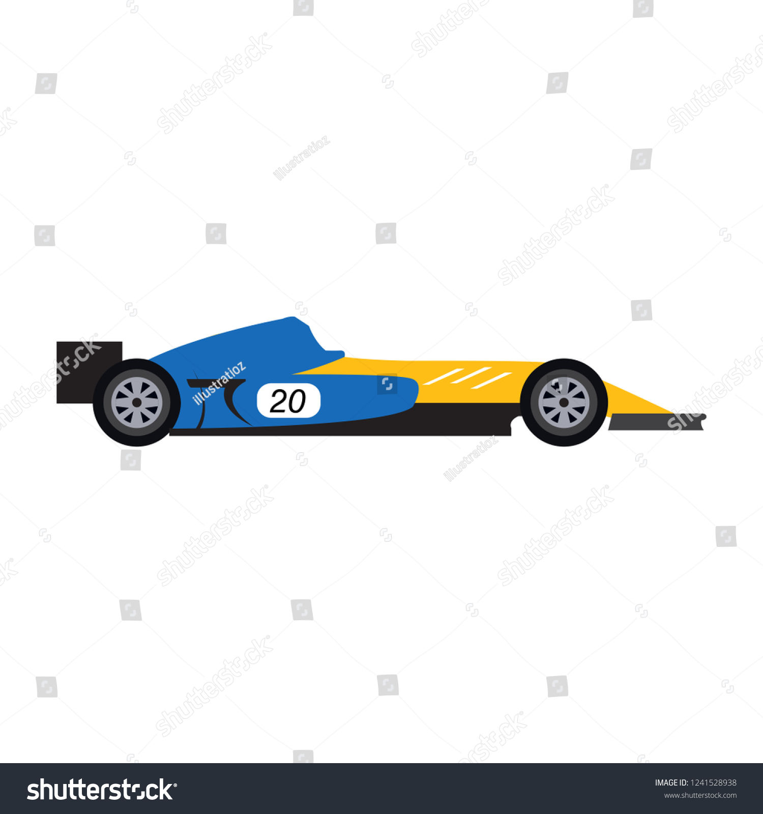 Wallpaper #omepDZMBSpphPi3-A-Z6115 Side View Racing Car Vector Illustration