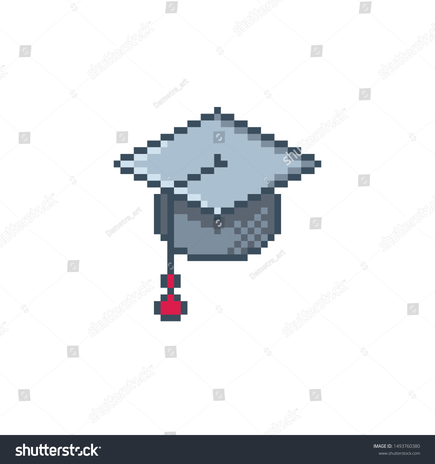 Wallpaper #txdfPpMBPLD5_VEN0t9L128 Pixel Art Graduation Hat Icon Vector 1493760380