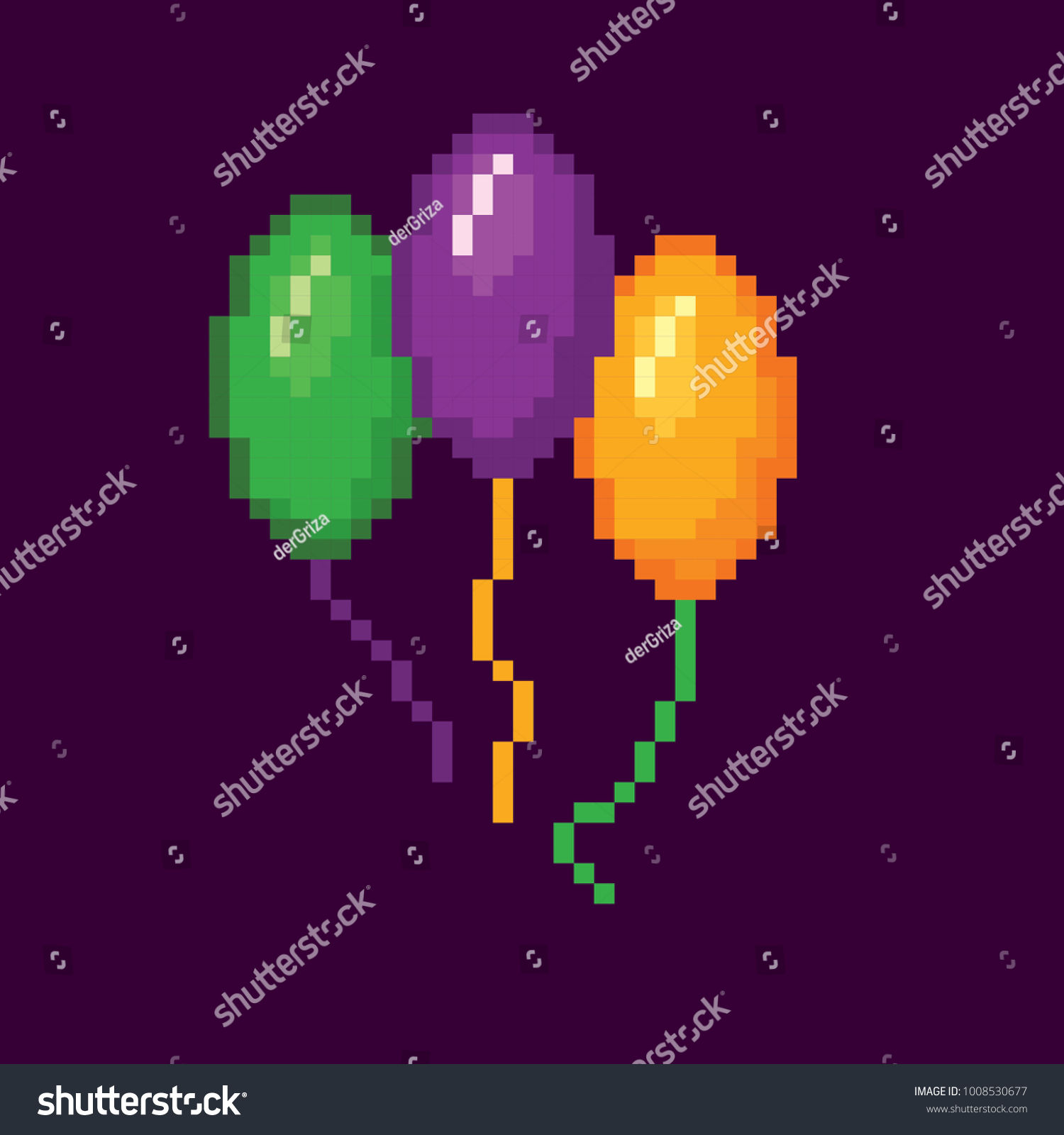 Wallpaper #a0D6MJMBJhL2WPbaiMSr157 Mardi Gras Balloons Pixel Art Old Stock Vector Royalty Free