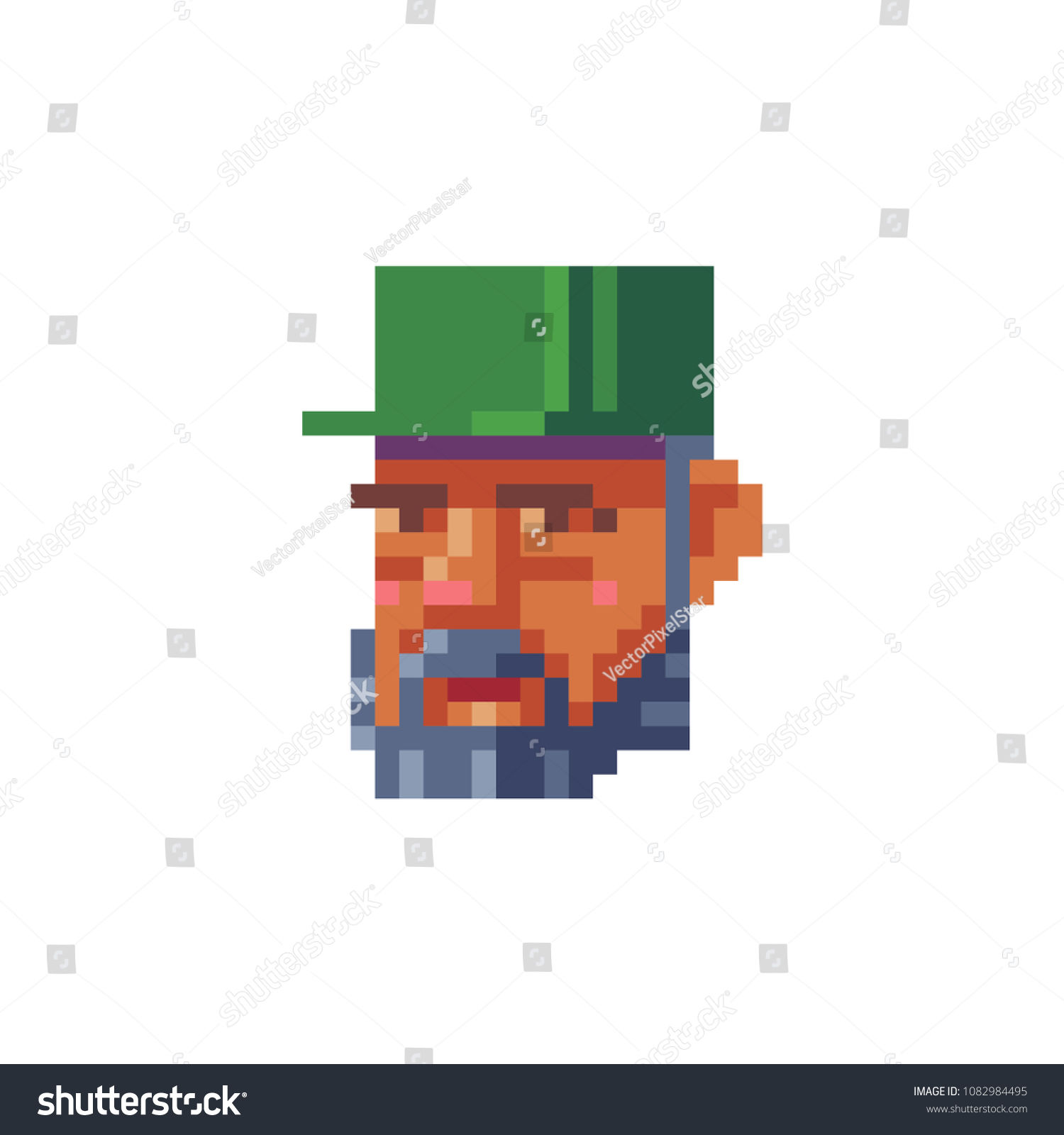 Wallpaper #txdfPpMBPLD5_VEN0t9L254 Adult Man Beard Cap Pixel Art Stock Vector Royalty Free 1082984495