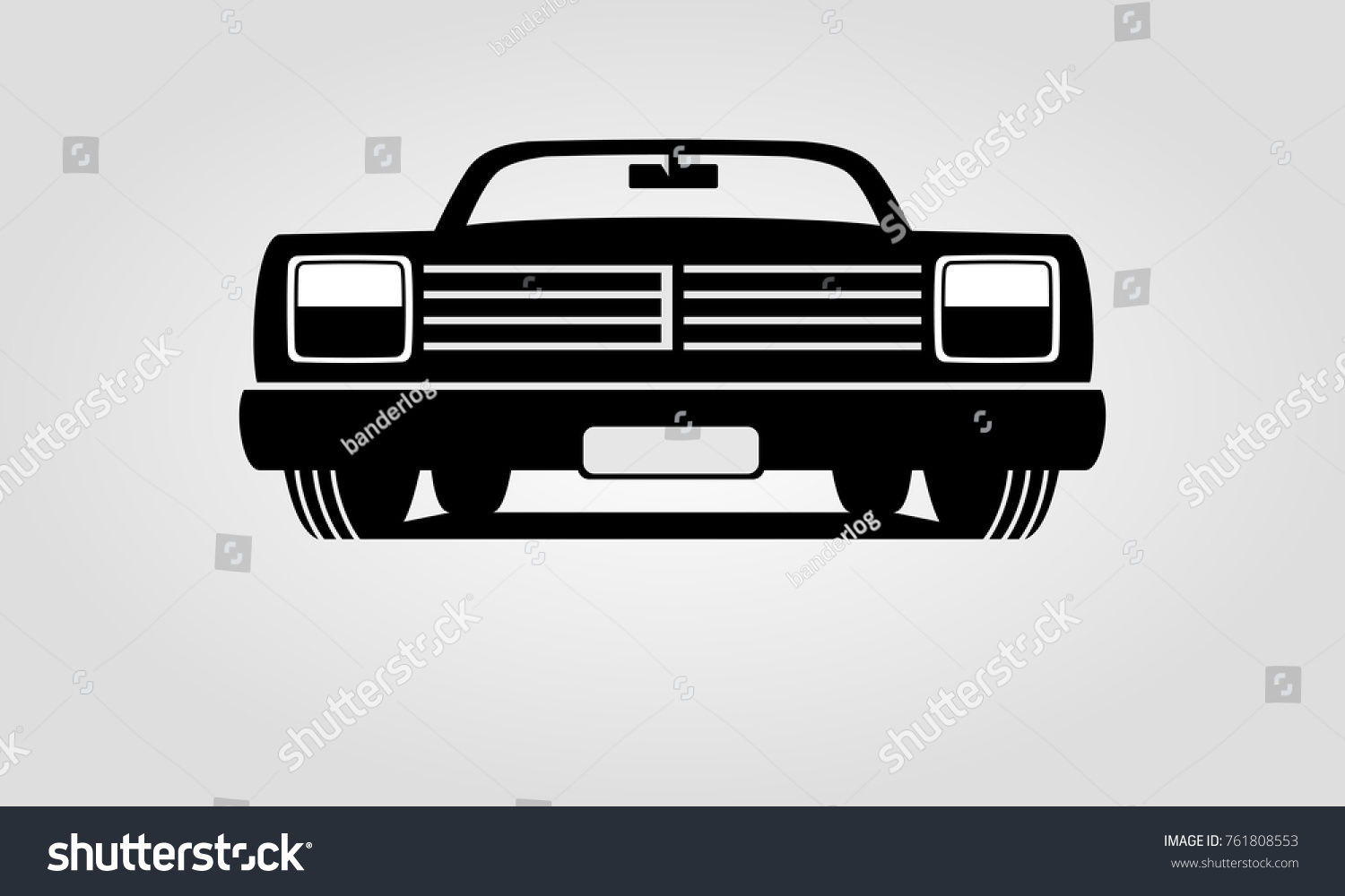 Wallpaper #GGfAC5MBSpphPi3-iNun220 Generic Retro Car Silhouette Front View Stock Vector Royalty Free