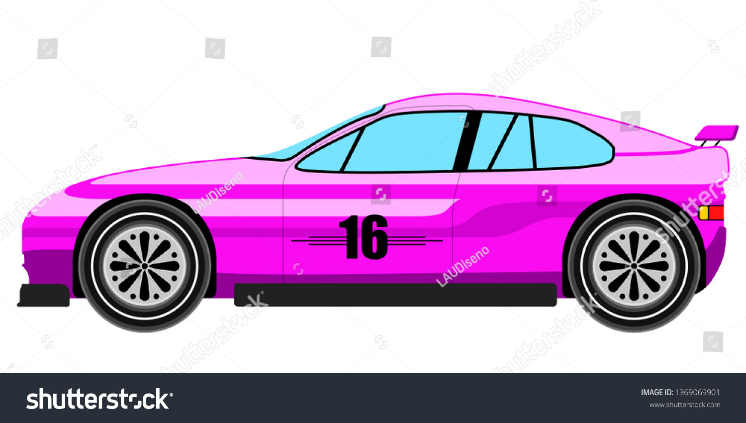 Wallpaper #omepDZMBSpphPi3-A-Z6128 Side View Racing Car Vector Illustration Stock Vector Royalty Free