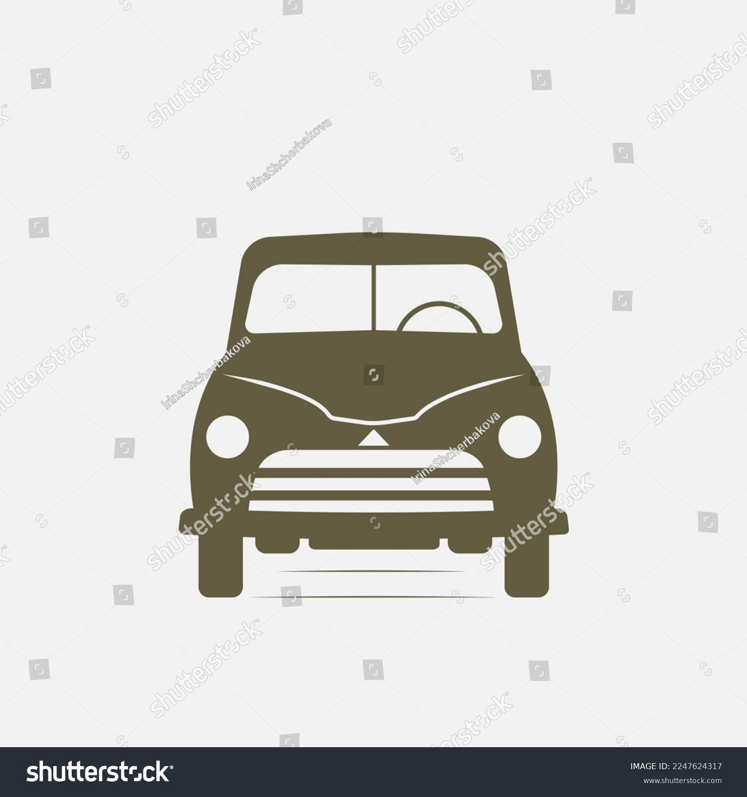 Wallpaper #GGfAC5MBSpphPi3-iNun177 Retro Car Silhouette Front Silhouette Vector Stock Vector Royalty Free