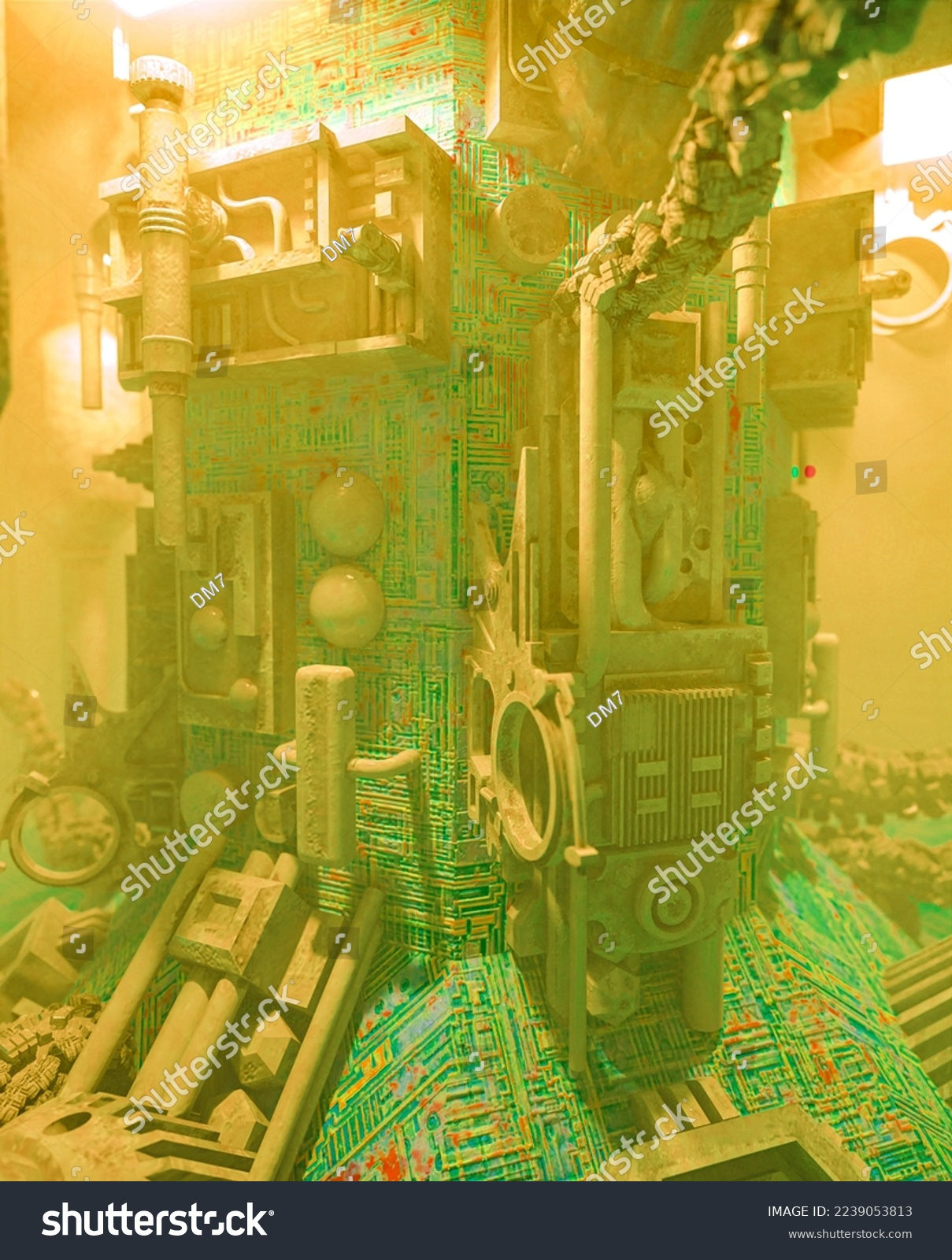 Wallpaper #ChqDT5MB1yWOL4qgHH_x125 Close on Core Operating Room Cyberpunk Stock Illustration 2239053813