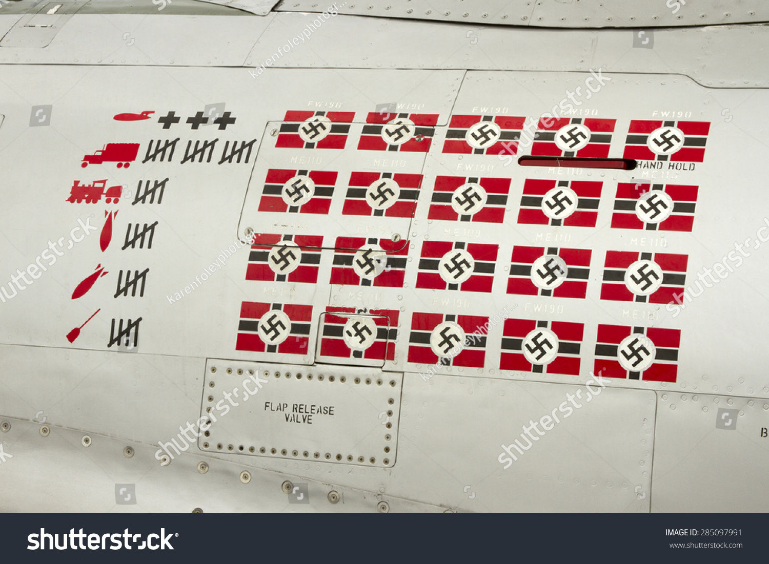 Wallpaper #aNvCXpcBzF5tfotJSeSj95 Kill Symbols on Side Vintage Wwii Stock Photo 285097991 Shutterstock