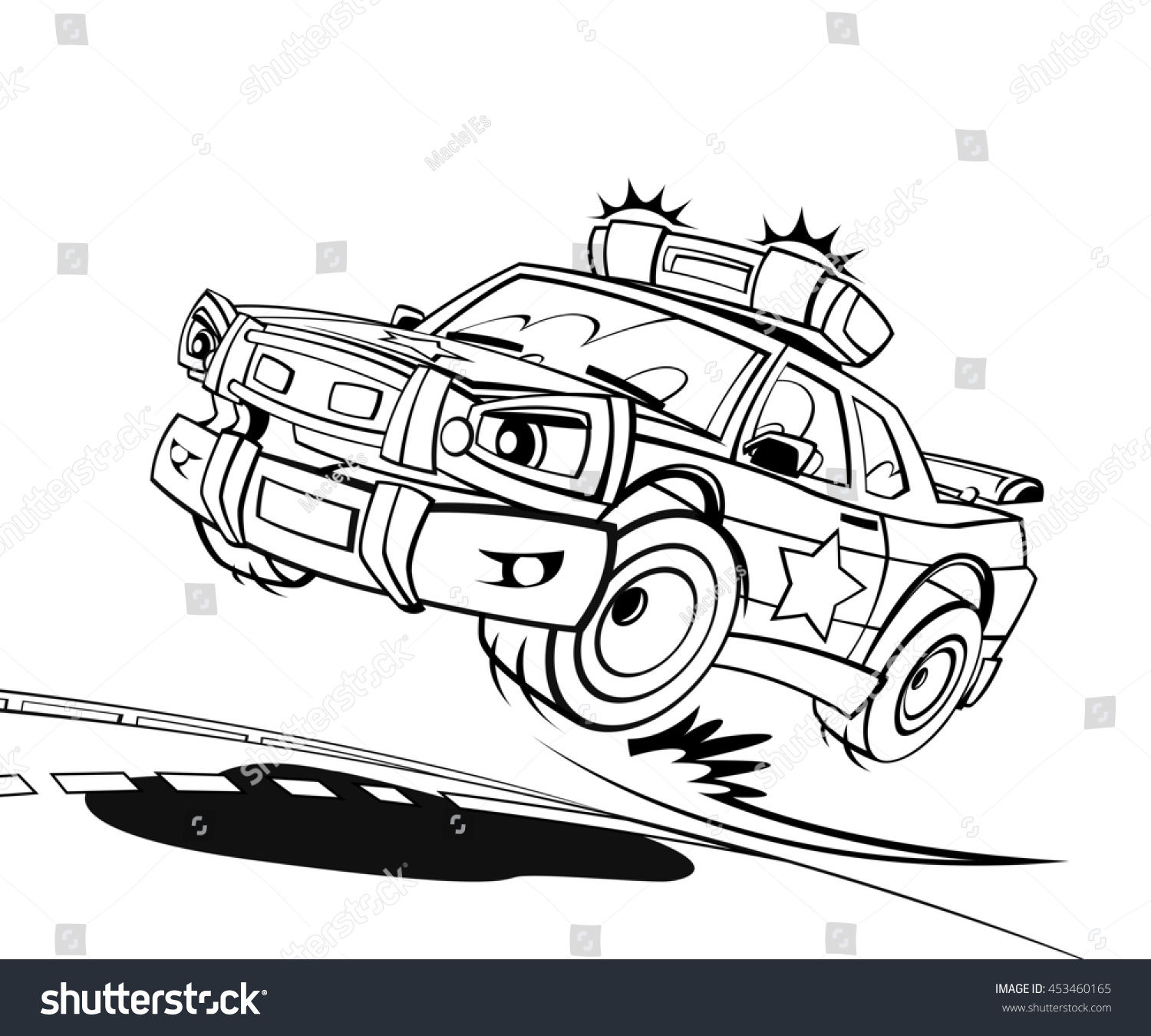 Wallpaper #Tj9HPJMBLiIJ4c9O7ZGl144 Cartoon Scene Speeding Car Police Car Stock Illustration 453460165