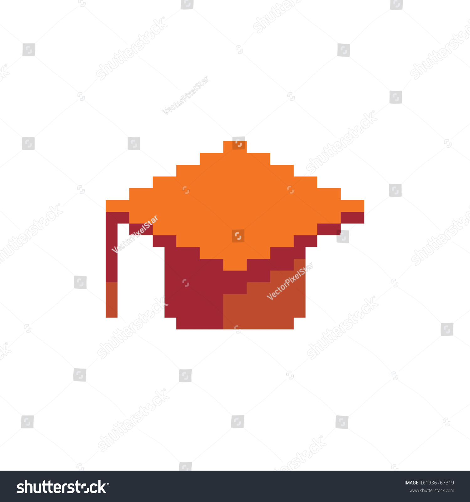 Wallpaper #txdfPpMBPLD5_VEN0t9L196 Graduation Cap Pixel Art Icon Academic Stock Vector Royalty Free