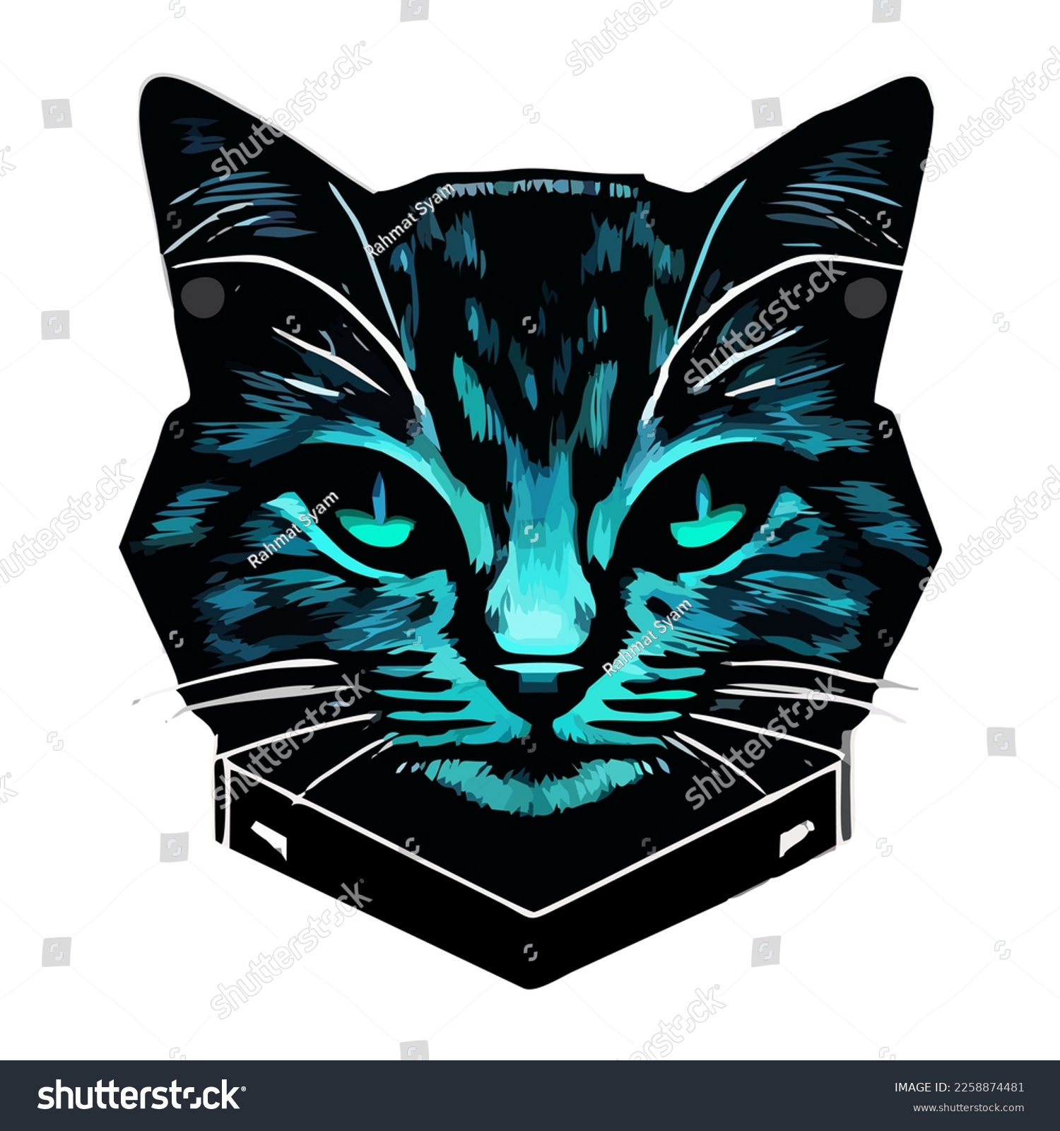 Wallpaper #F6UfMpMB0vj5YdARvNNx165 Cyberpunk Cat Sticker Design Futuristic Cat Stock Vector Royalty Free