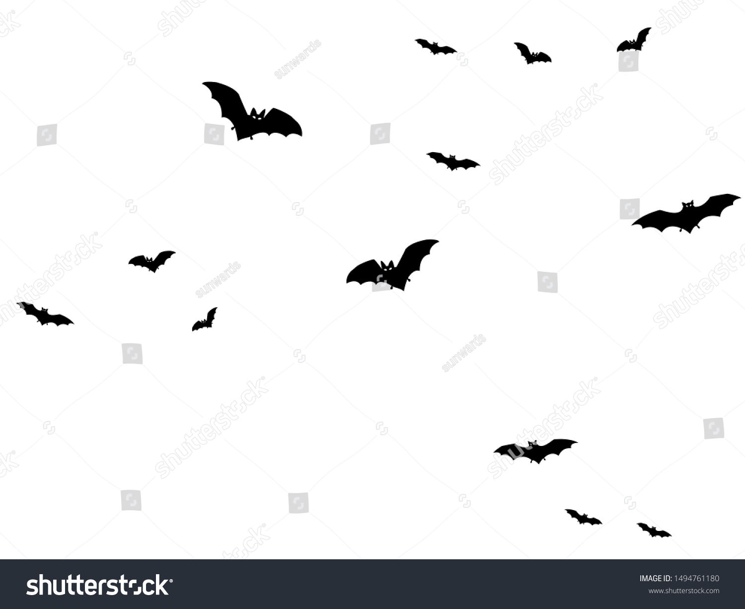 Wallpaper #xaVnOJMBVBiSkHCaAI0C34 Flying Bats Silhouette