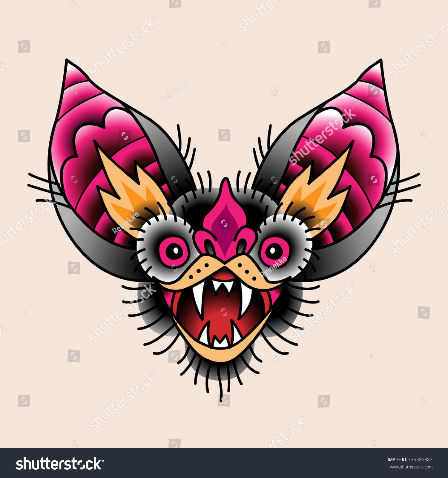 Wallpaper #KvtThJcBx-Hc5Y20XK_y67 Traditional Bat Head Tattoo