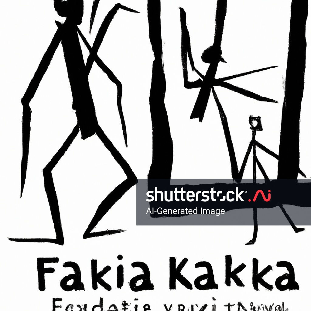 Wallpaper #NL0NpJcBxtB1RJ-K4LkL46 Kafka Style Art Black White Stick AI Generated Image 2355786617