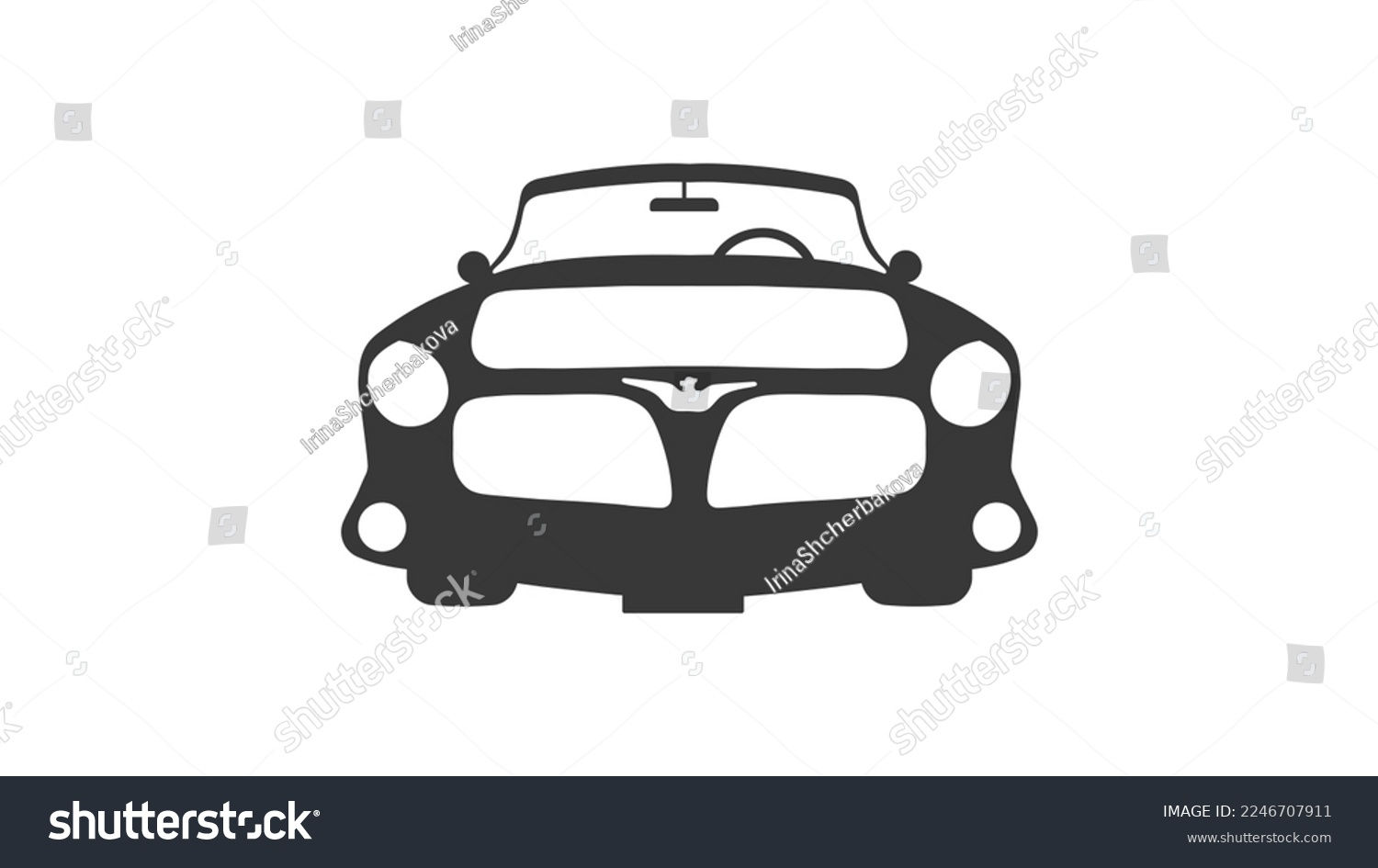 Wallpaper #GGfAC5MBSpphPi3-iNun117 Retro Car Silhouette Front View Stock Vector Royalty Free 2246707911