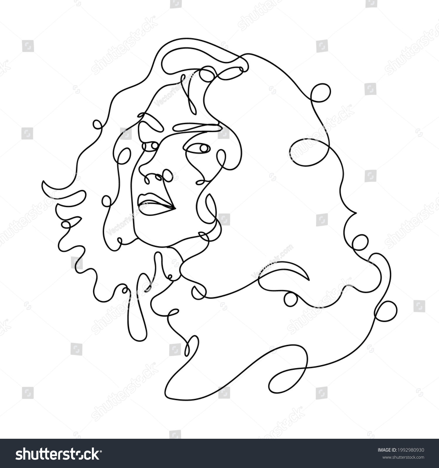Wallpaper #NL0NpJcBxtB1RJ-K4LkL43 Girl Face Abstract Style Art Stock Vector Royalty Free 1992980930