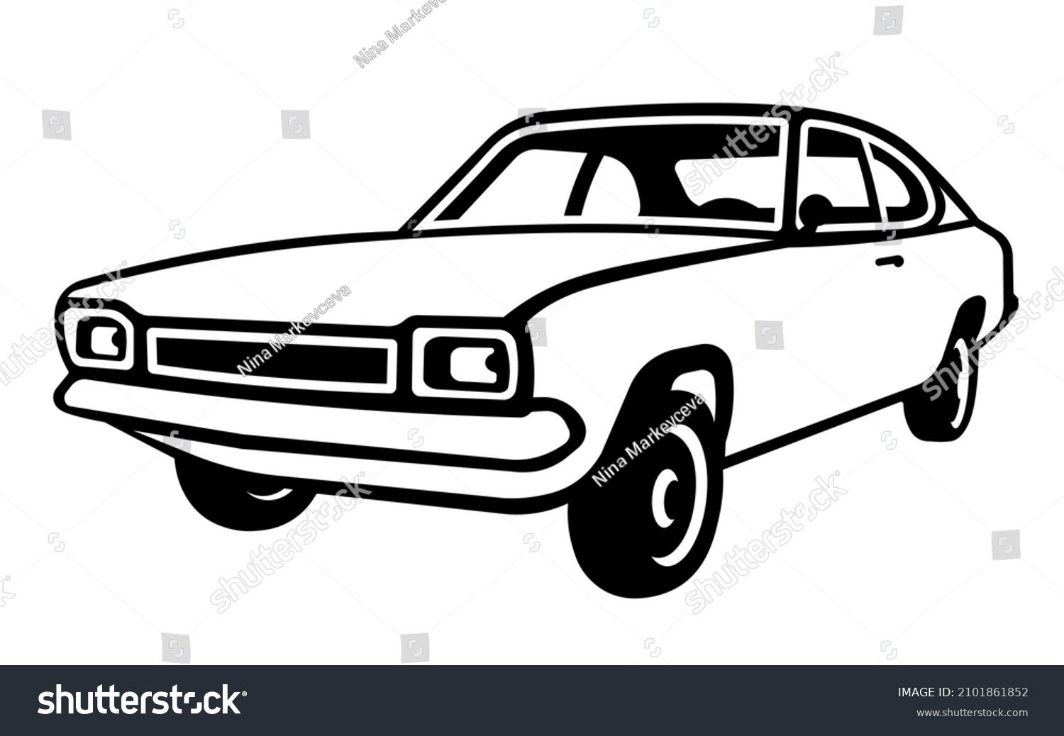 Wallpaper #GGfAC5MBSpphPi3-iNun129 Old Classic Retro Car Silhouette Stock Vector Royalty Free 2101861852