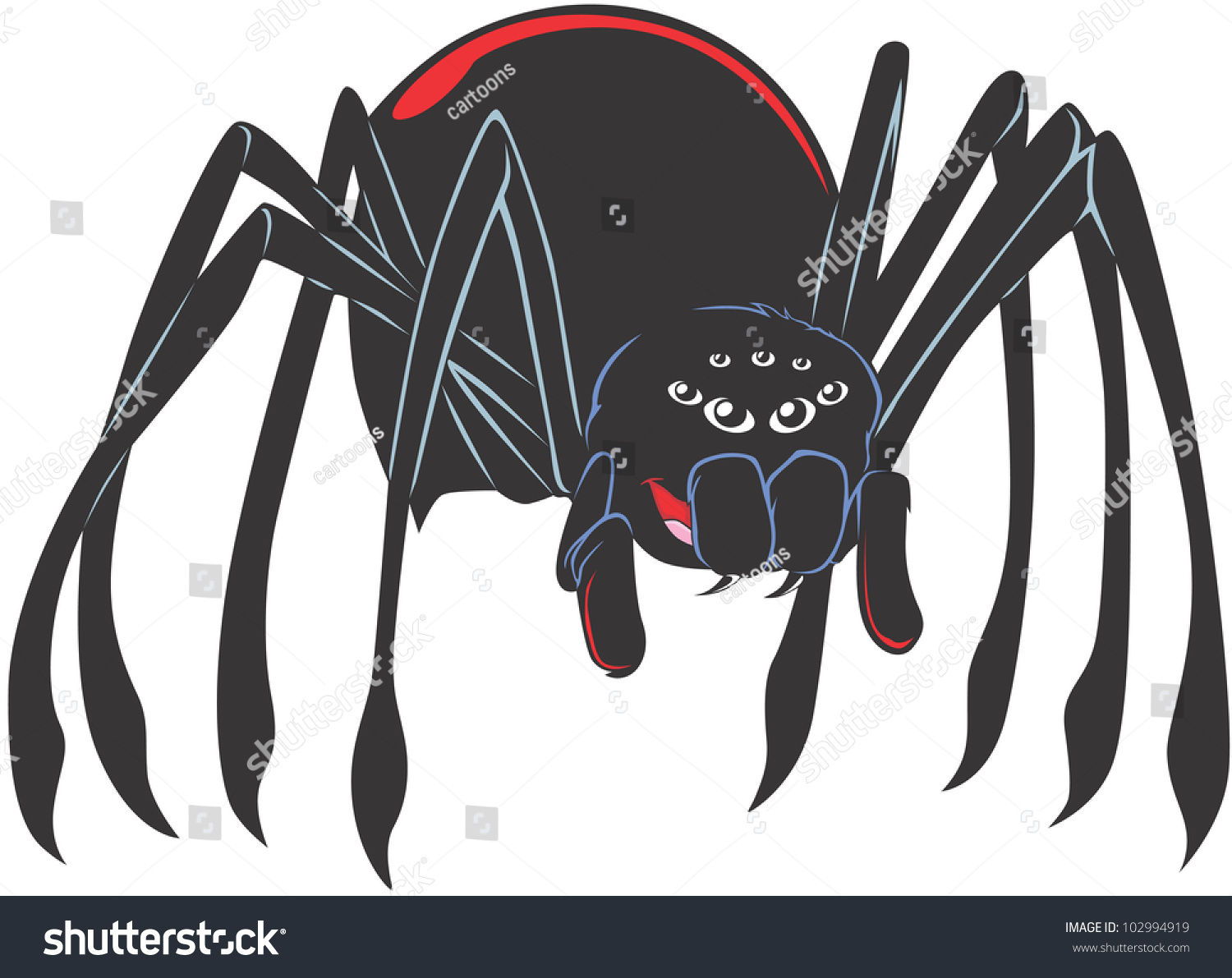 Wallpaper #q2cuCZMBSpphPi3-j8548 4 Smiling Friendly Black Widow Spider Images Stock Photos 3D Objects