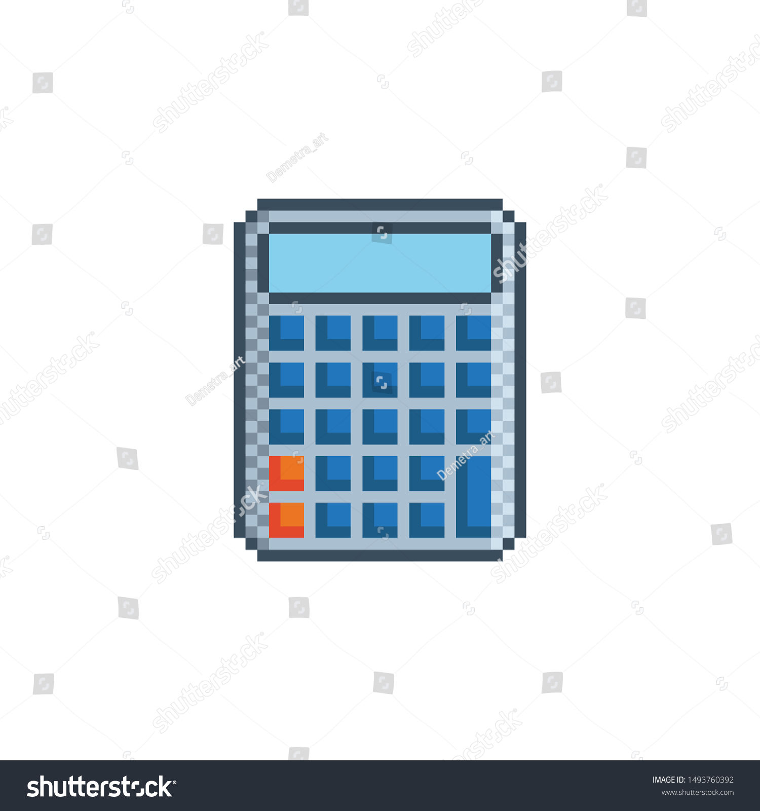 Wallpaper #XmepBpMBSpphPi3-QcIQ17 Pixel Art Calculator Icon Vector Design Stock Vector Royalty Free