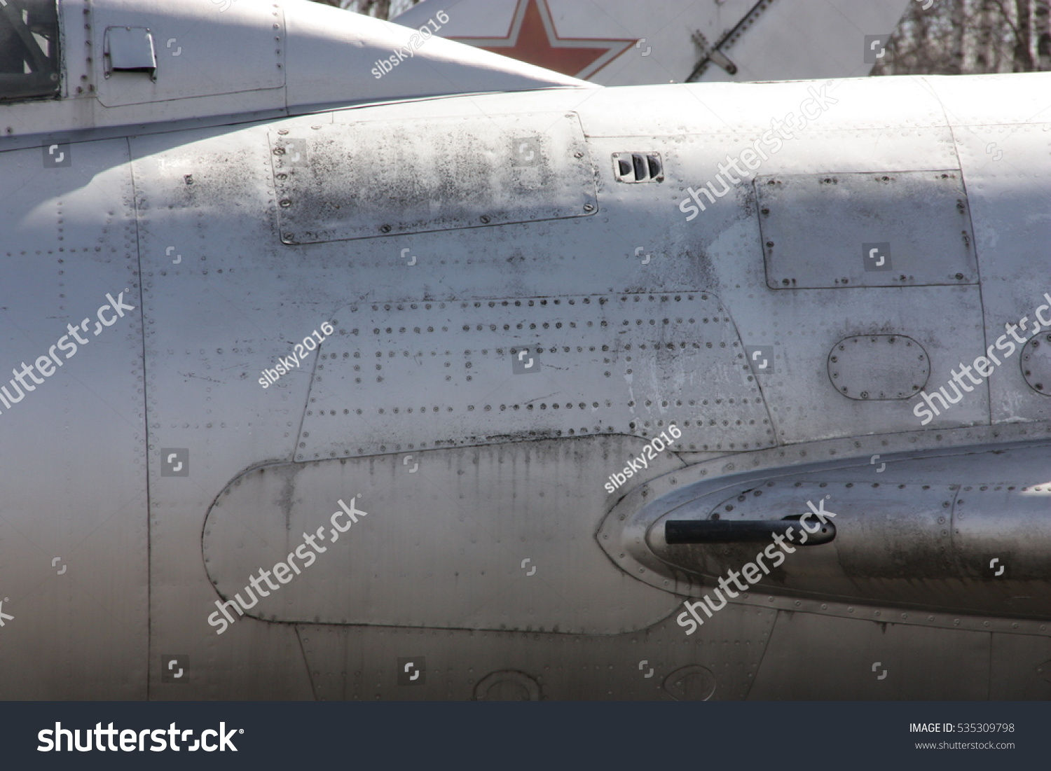 Wallpaper #8108e Fuselage Texture Sheet Metal on Aircraft Fuselage Backdrop Stock Photo