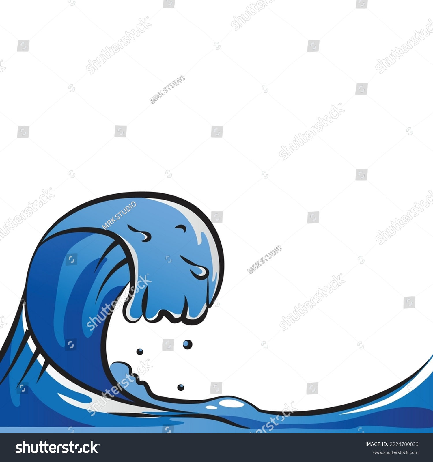 Wallpaper #1mc1CJMBSpphPi3-Ccl767 Sea Waves Ocean Vector Art Drawing Stock Vector Royalty Free
