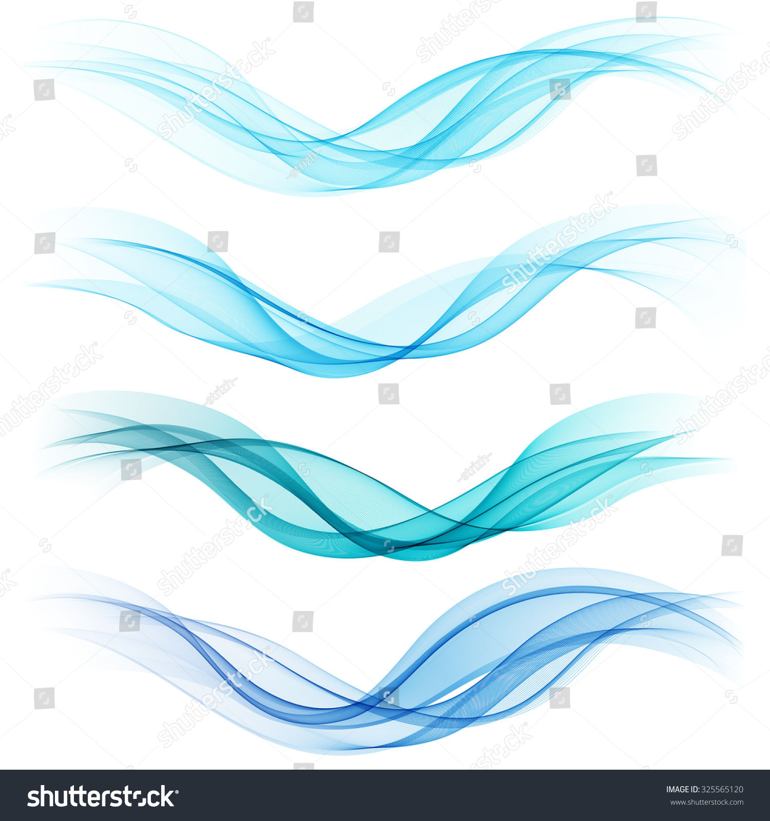 Wallpaper #Z2f7-5IBSpphPi3-9ZYM67 Set Abstract Blue Waves Vector Illustration Stock Vector Royalty Free