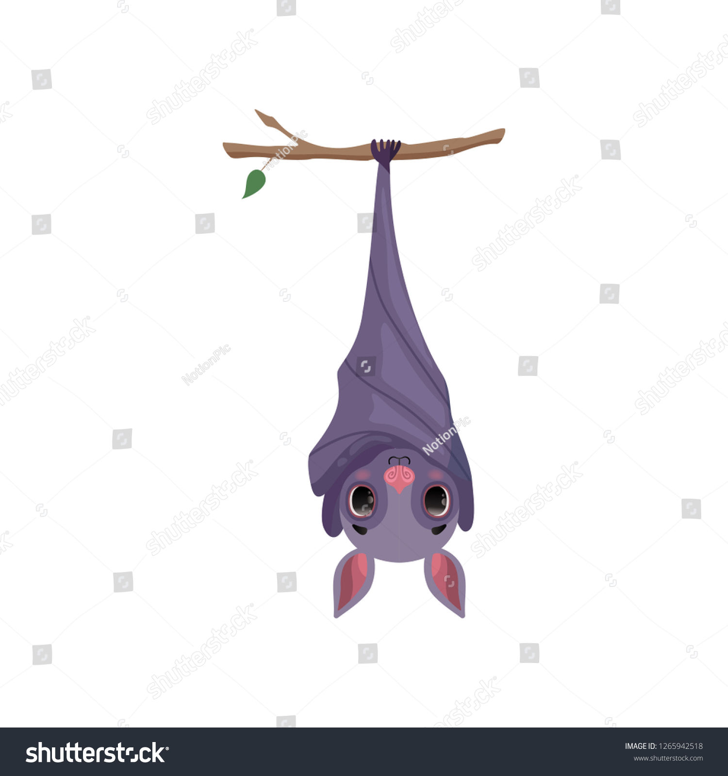 Wallpaper #2mdTDJMBSpphPi3-nt1P227 Cute Bat Hanging Upside Down on Stock Vektor Royaltyfri 1265942518