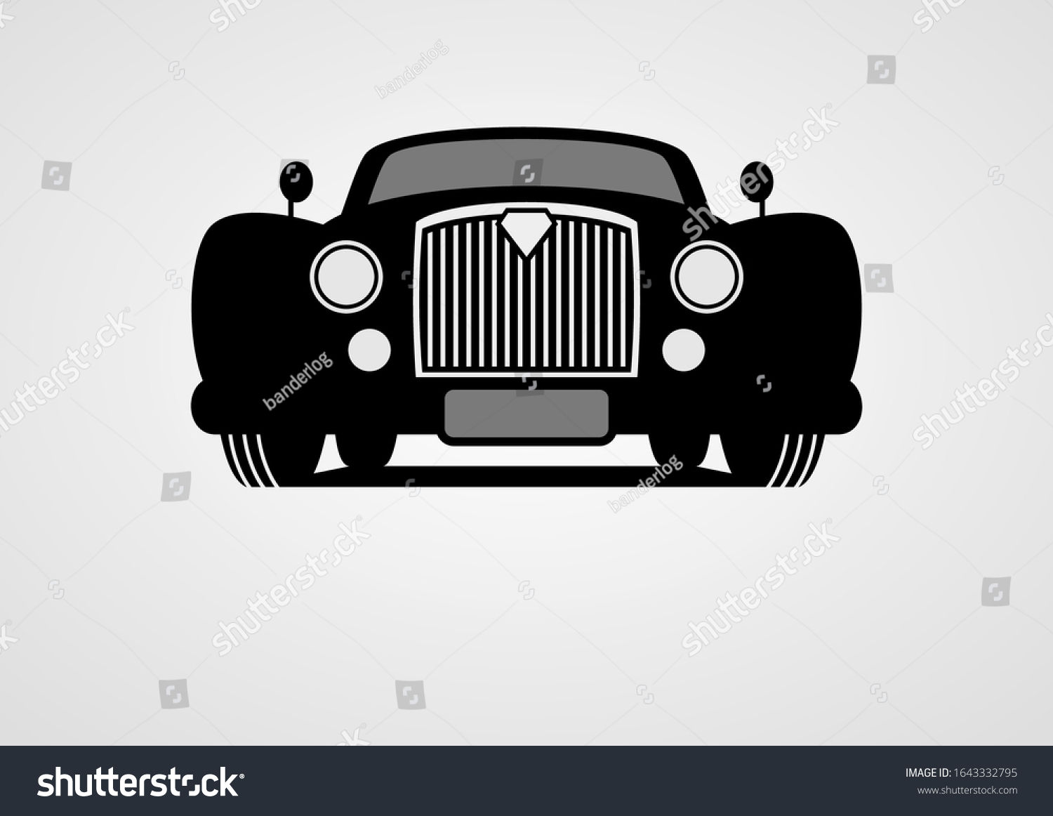Wallpaper #GGfAC5MBSpphPi3-iNun217 Generic Retro Car Silhouette Front View Stock Vector Royalty Free