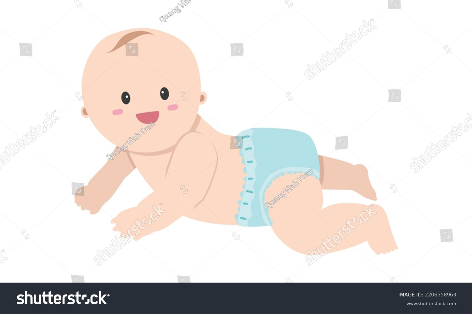Wallpaper #vmczCZMBSpphPi3-o86c213 Smiling Crawling Baby Clipart Simple Cute Stock Vector Royalty Free